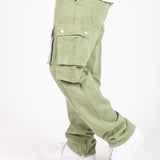 Khaki Relaxed Fit Utility Cargo Trousers