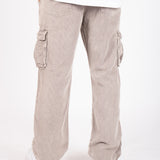 Grey Corduroy Utility Cargo