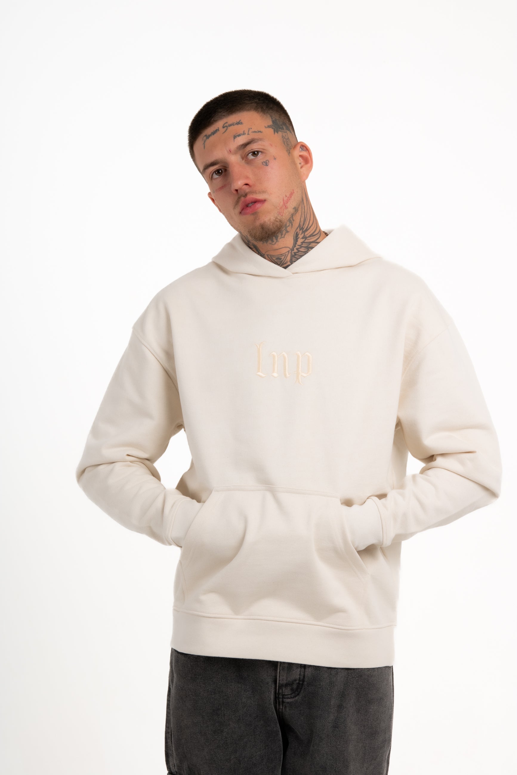 Premium Oversized Recycled Cream Rebel Hoodie