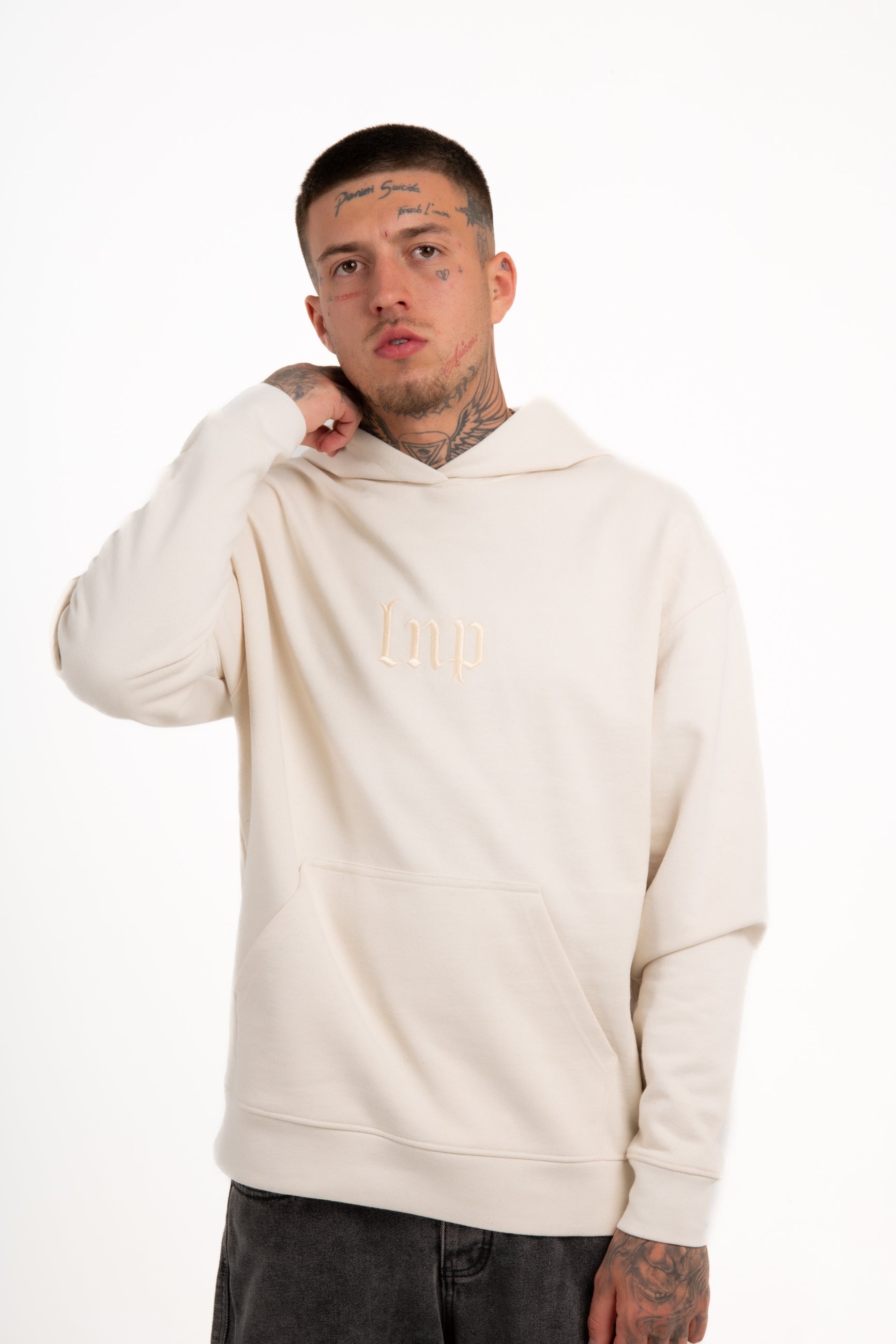 Premium Oversized Recycled Cream Rebel Hoodie