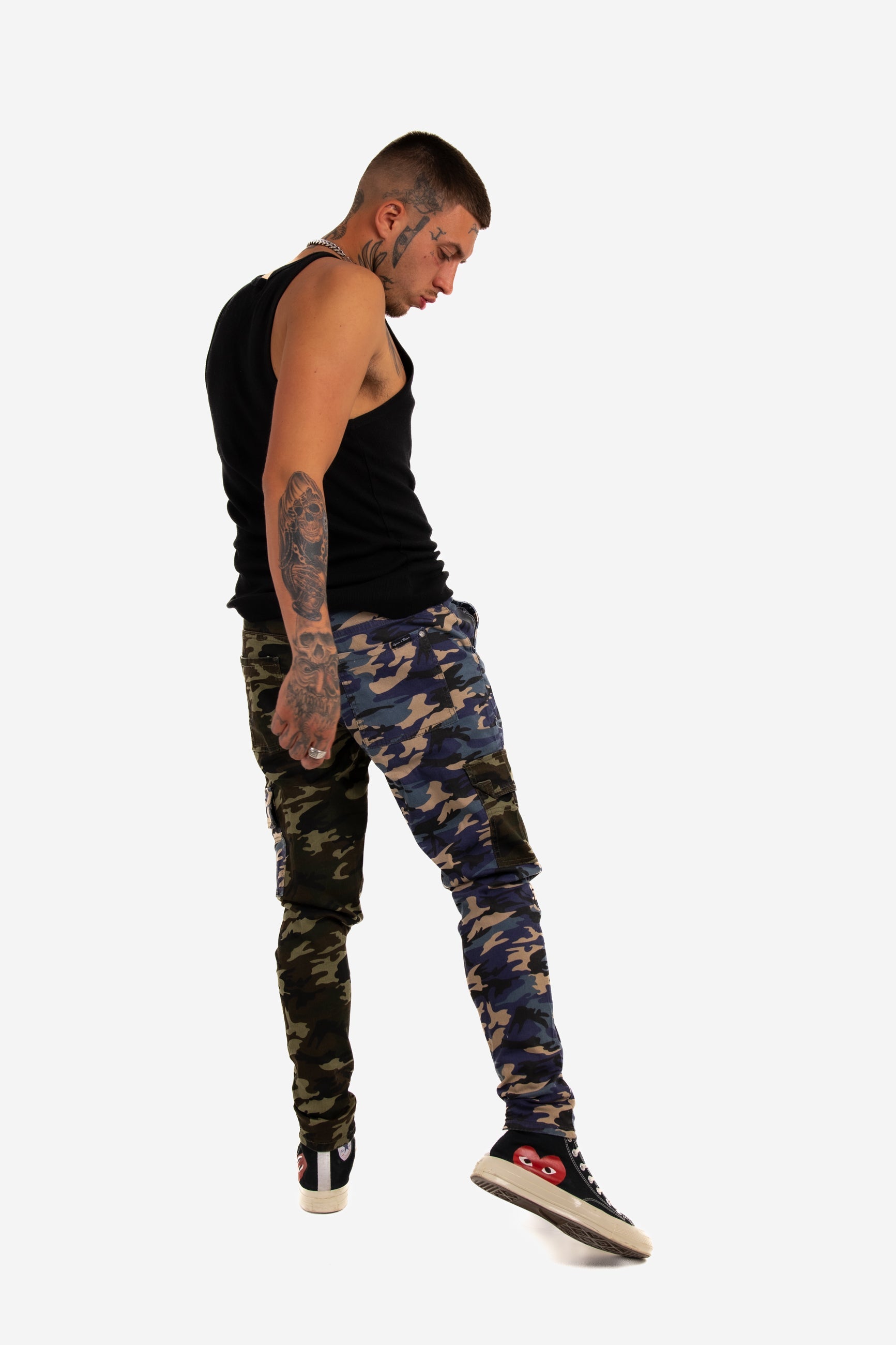 Fort Utility Camo Half Blue And Half Green