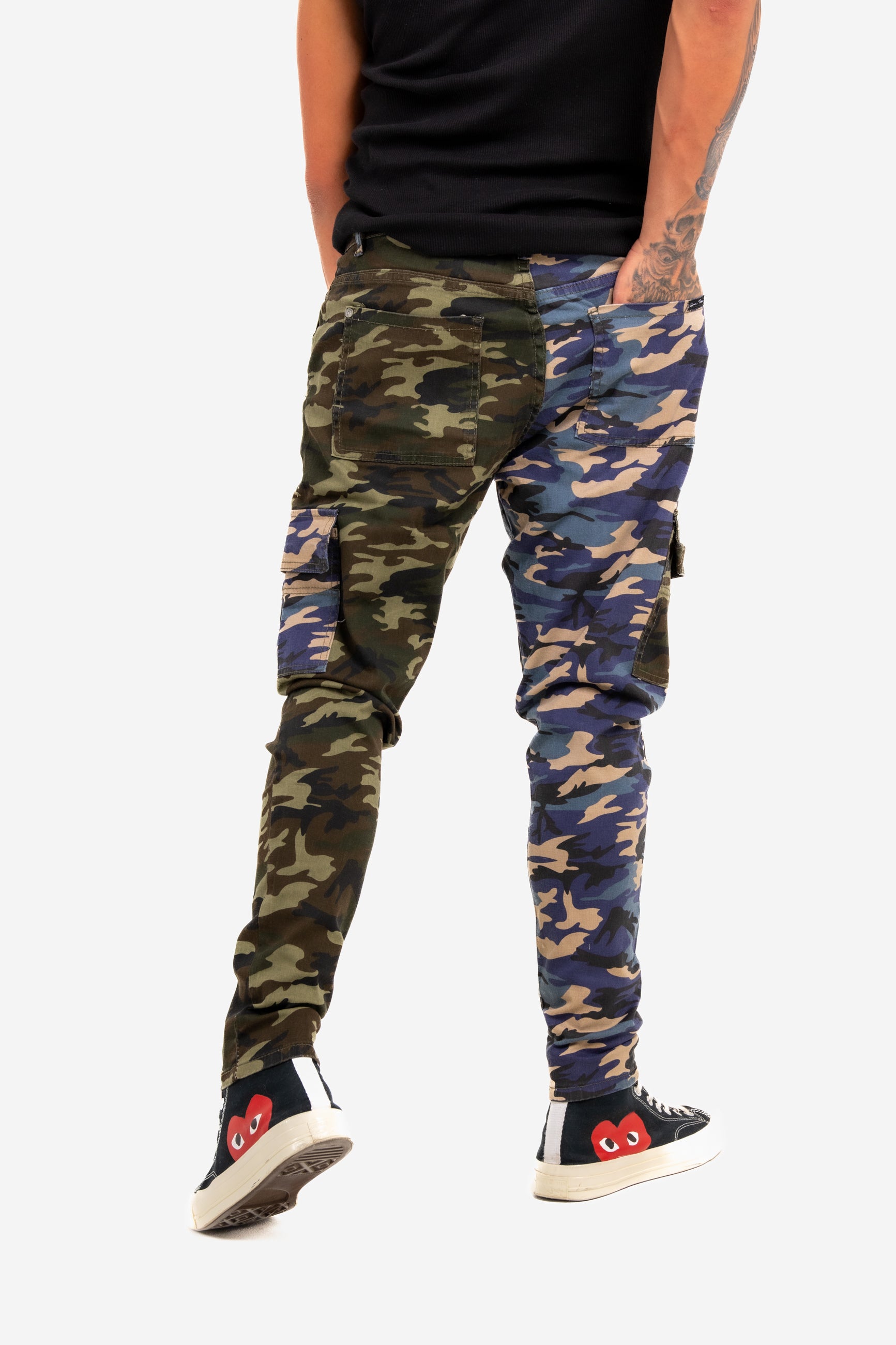 Fort Utility Camo Half Blue And Half Green