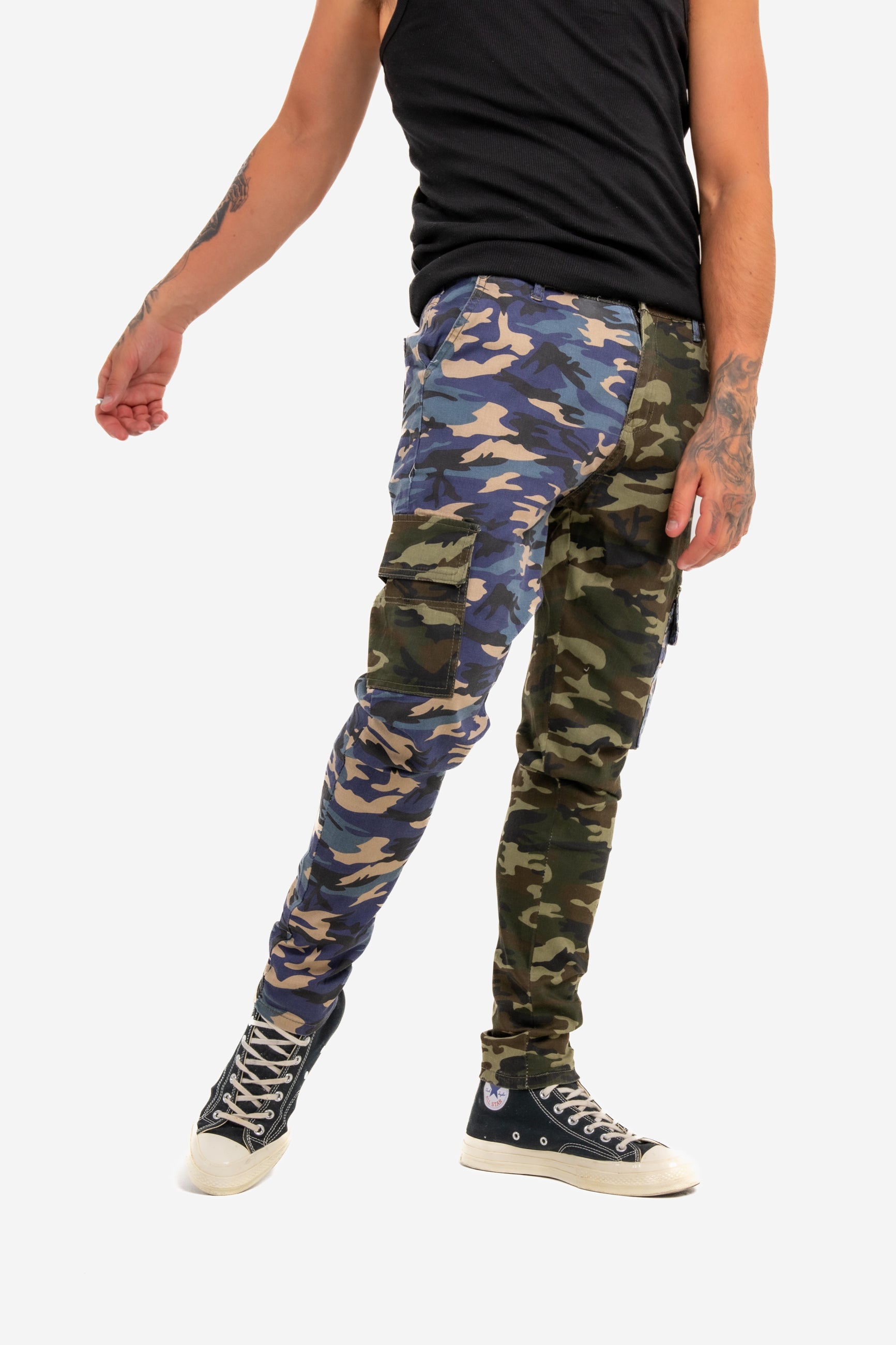 Fort Utility Camo Half Blue And Half Green