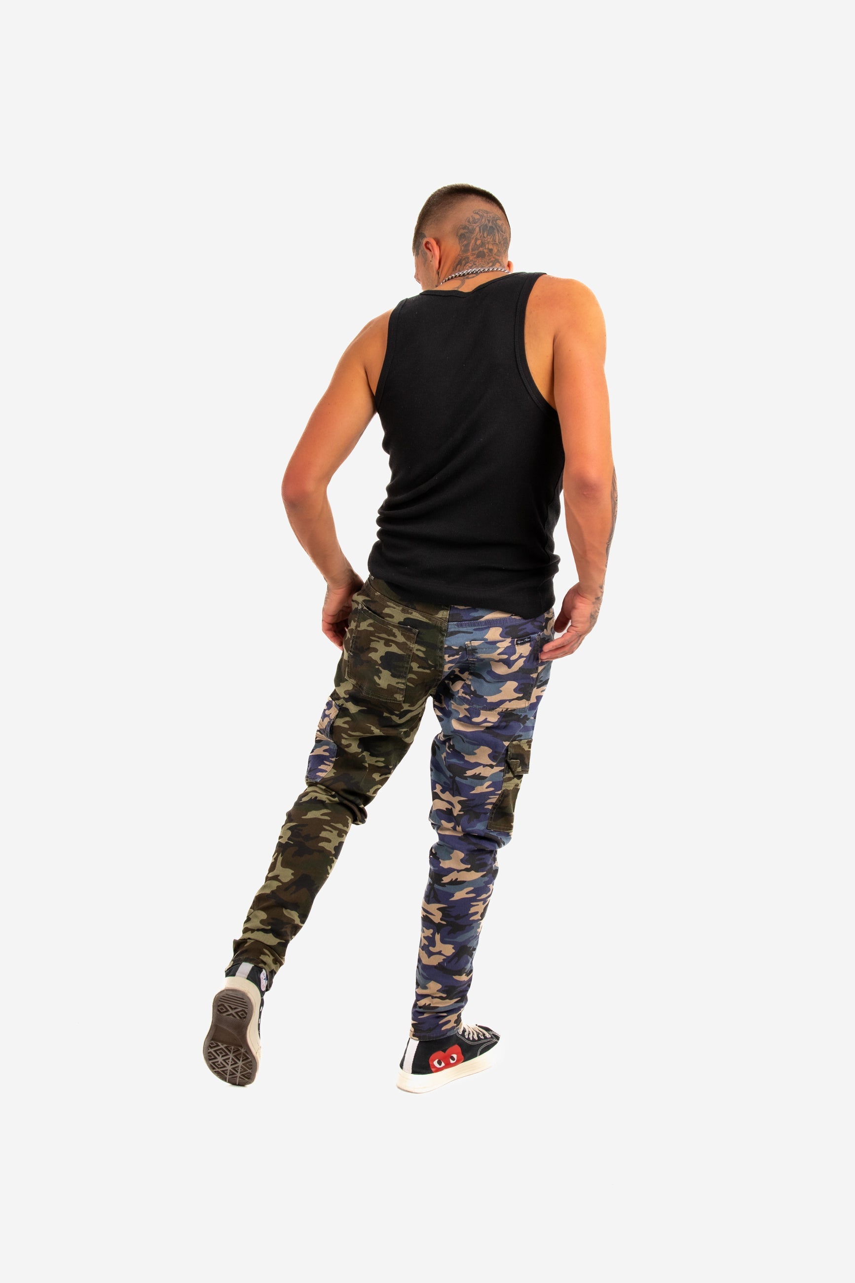 Fort Utility Camo Half Blue And Half Green