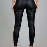 Faux Black Leather Skinny Trouser