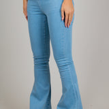 Slim Fit Flare Jean In Stone Wash