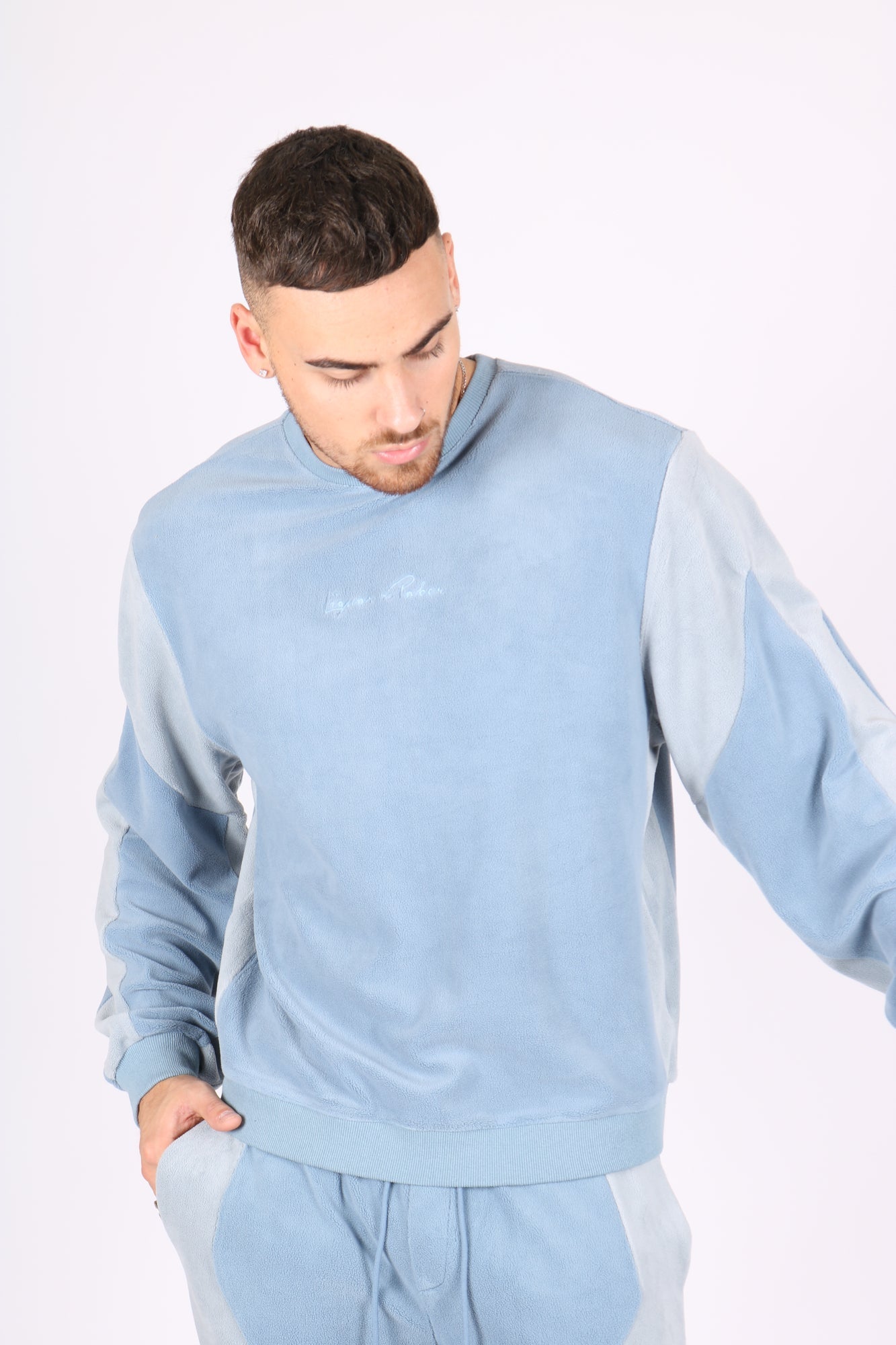 Light Blue Polar Fleece Sweatshirt