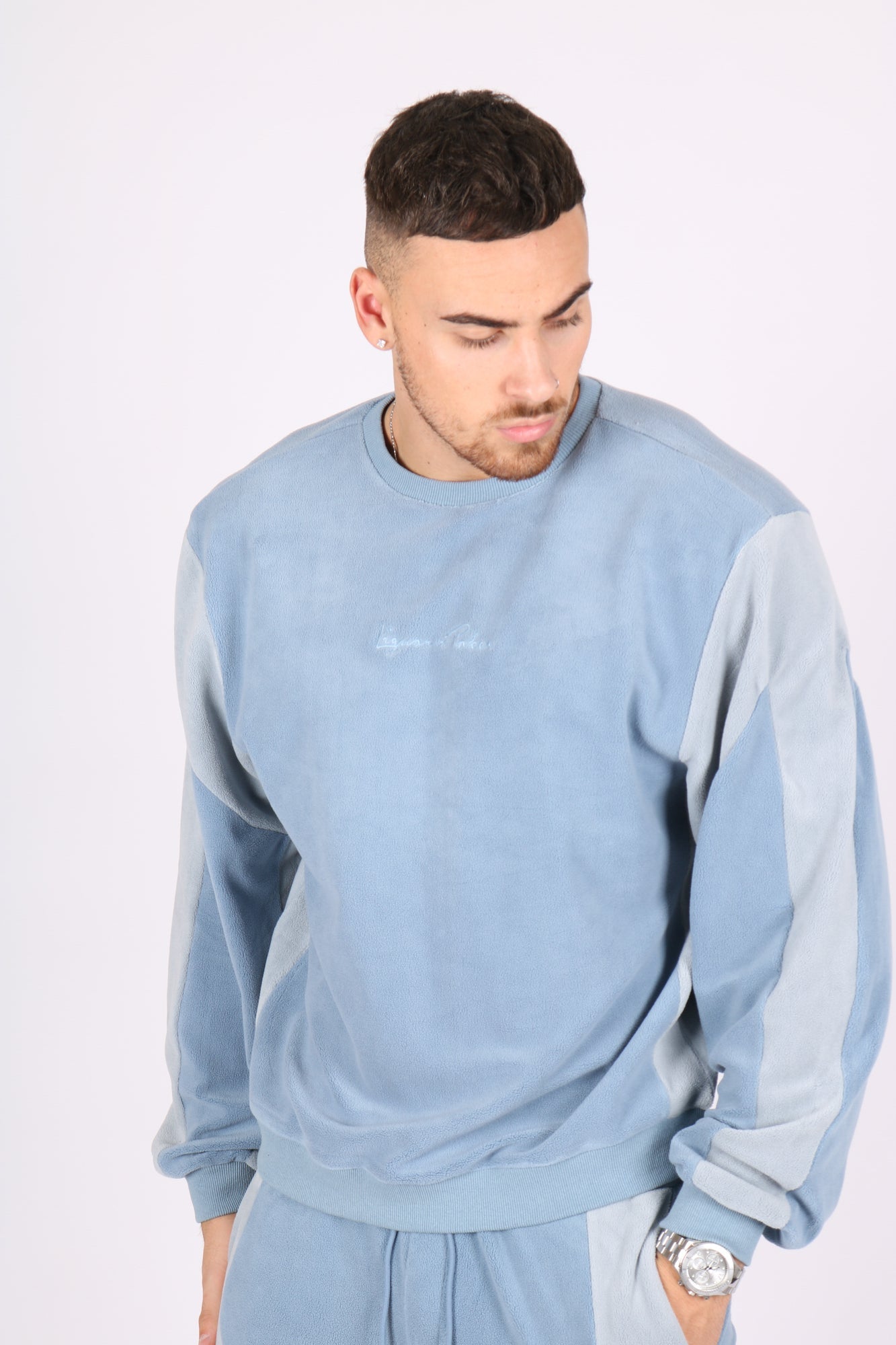 Light Blue Polar Fleece Sweatshirt