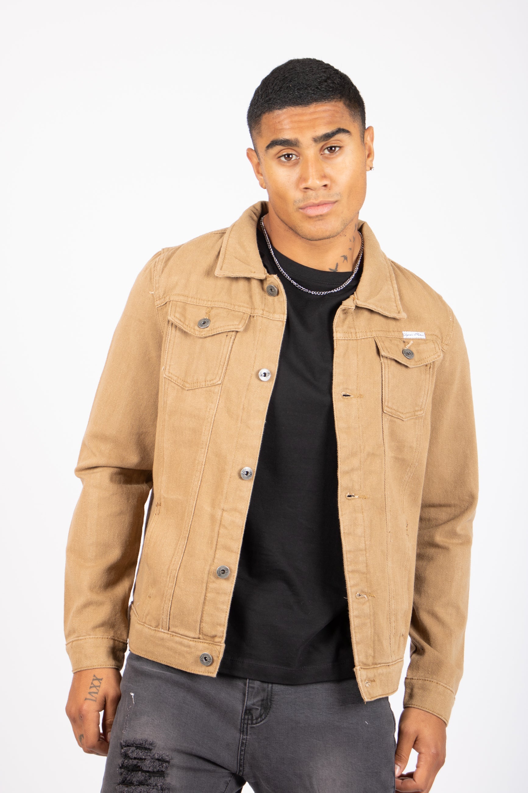 Norton Denim Jacket In Tan