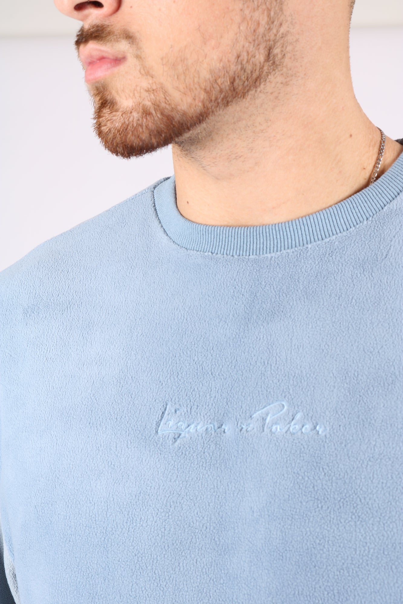 Light Blue Polar Fleece Sweatshirt