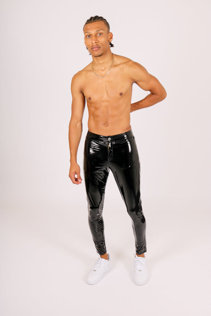 Black Gloss Vinyl Meggings