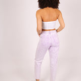 Outta Limits High Rise Mom Jean In Lilac Acid Wash