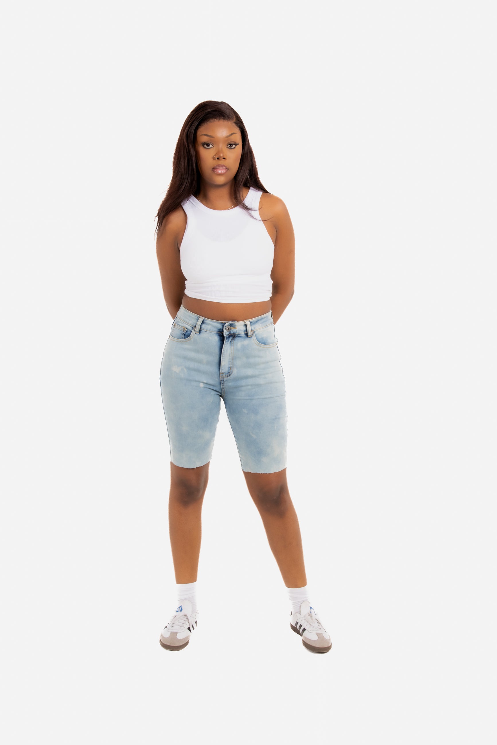 Super Stretch Denim Cycling Shorts