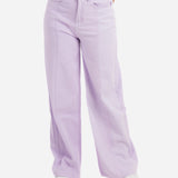 Cairo Wide Leg Jeans In Lilac