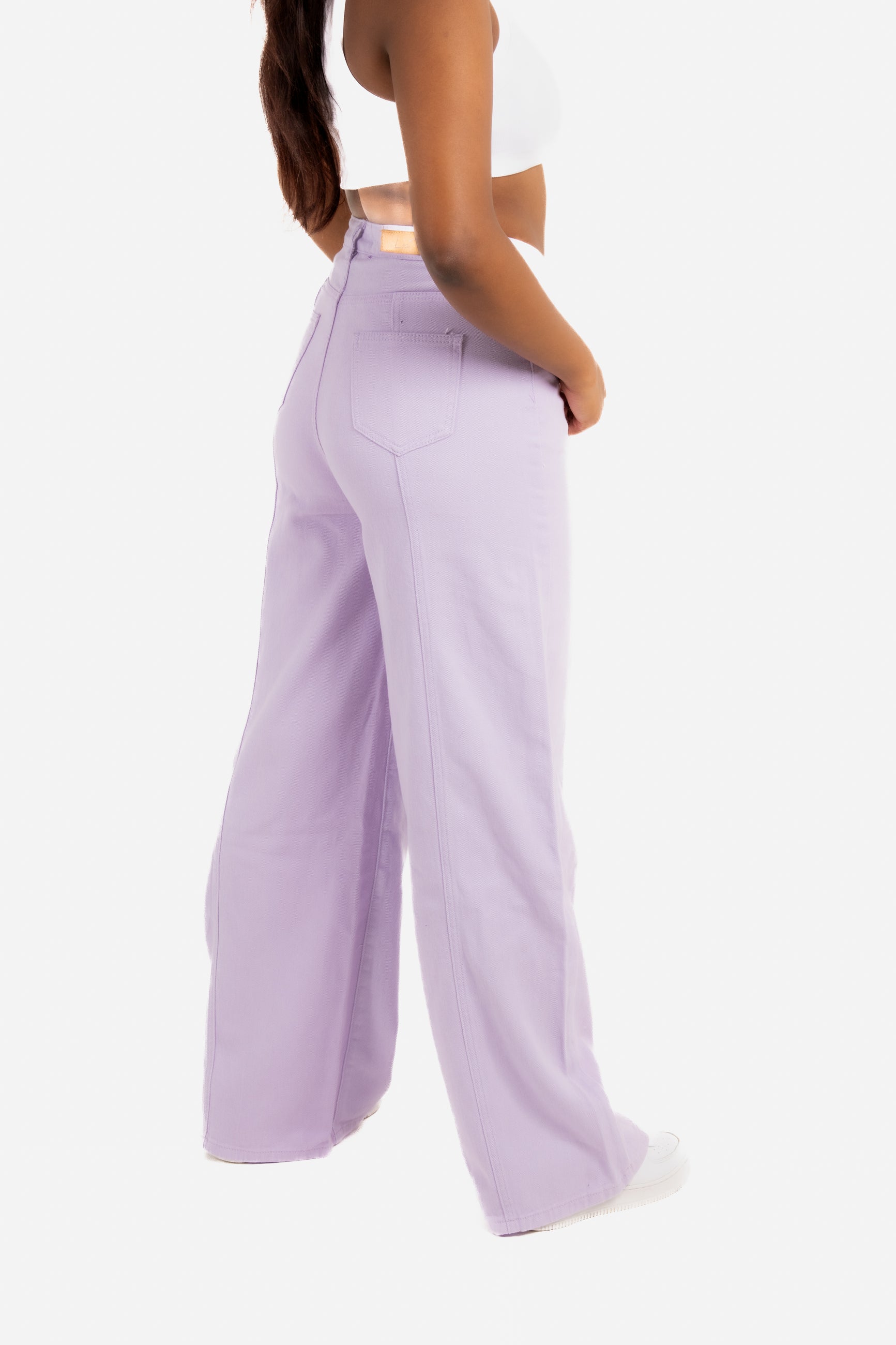 Cairo Wide Leg Jeans In Lilac