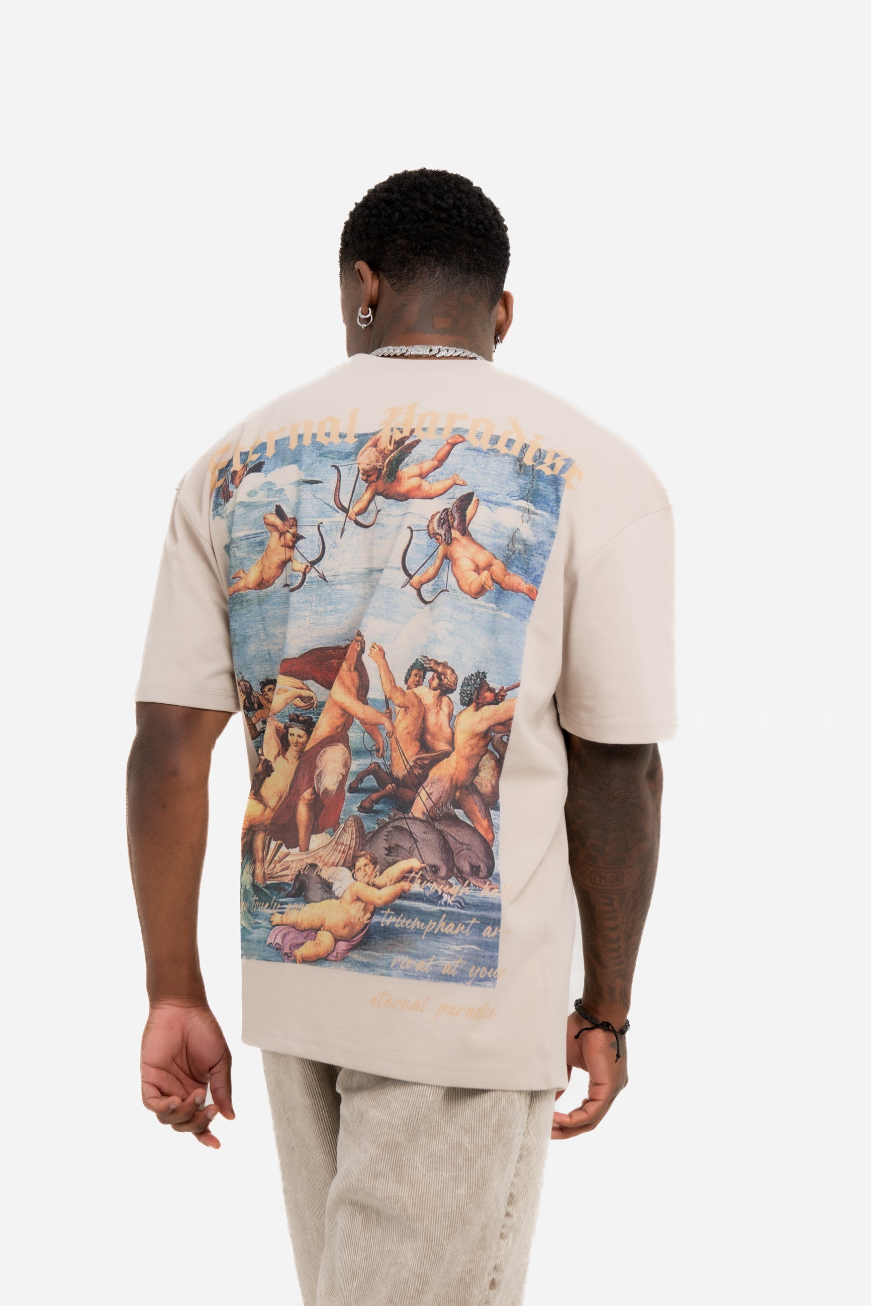 Oversized Stone T-Shirt "Eternal Paradise" Back Print