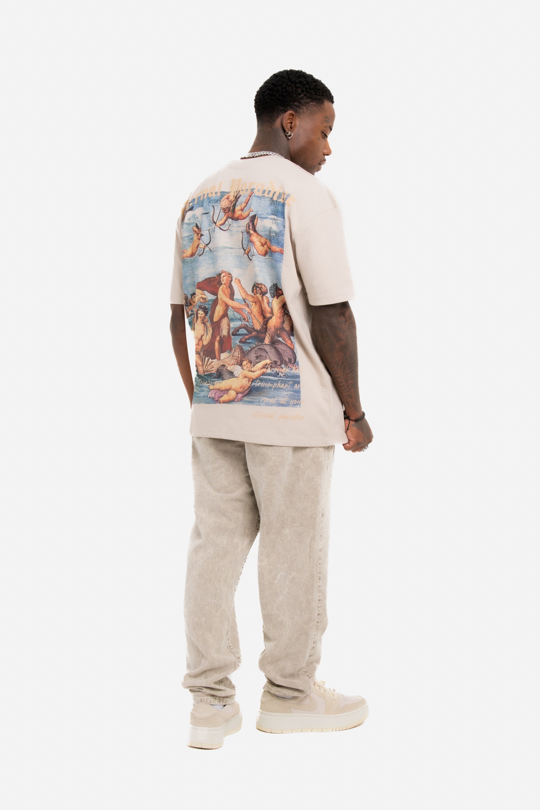 Oversized Stone T-Shirt "Eternal Paradise" Back Print