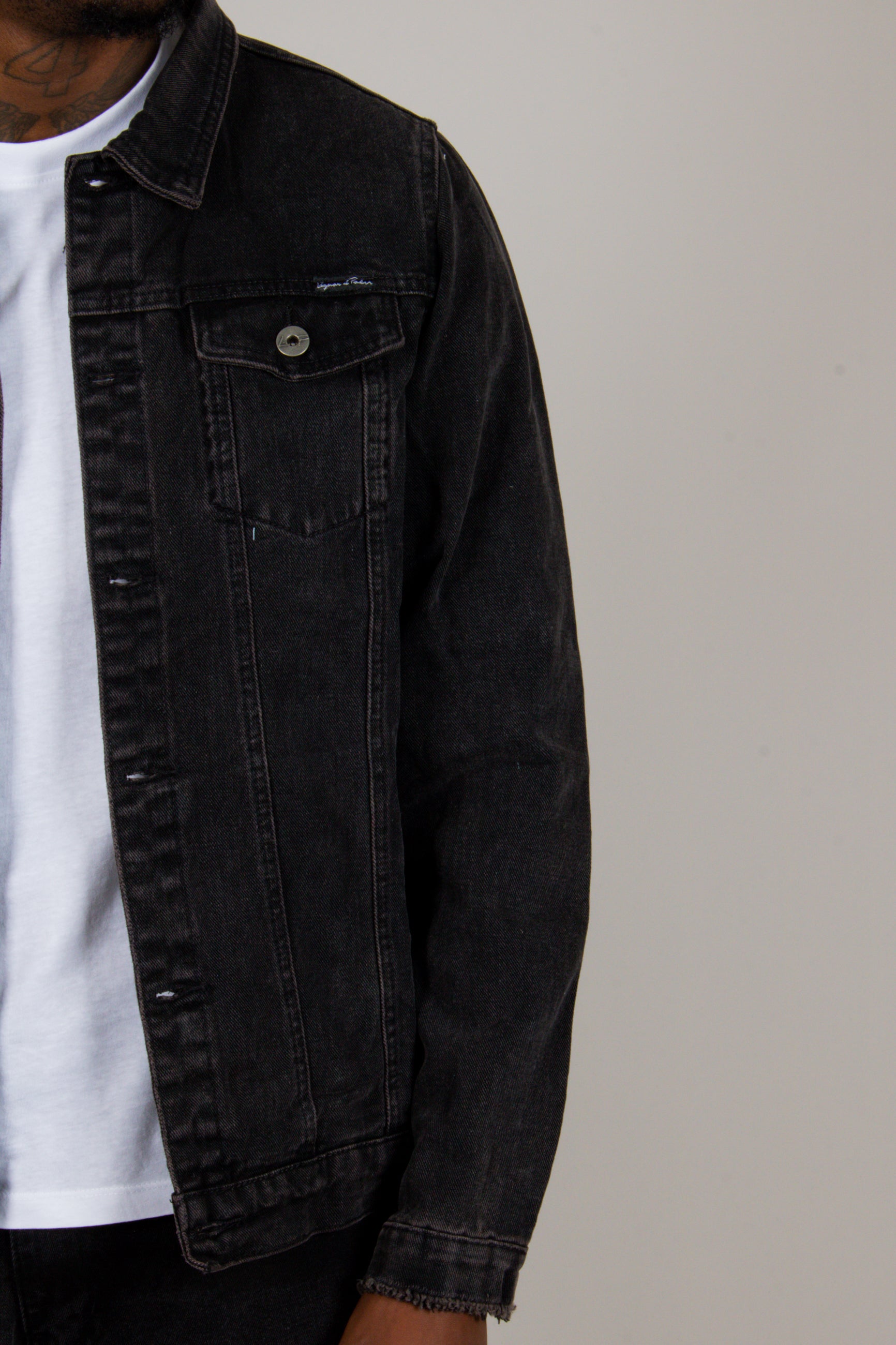 Norton Washed Black Classic Denim Jacket