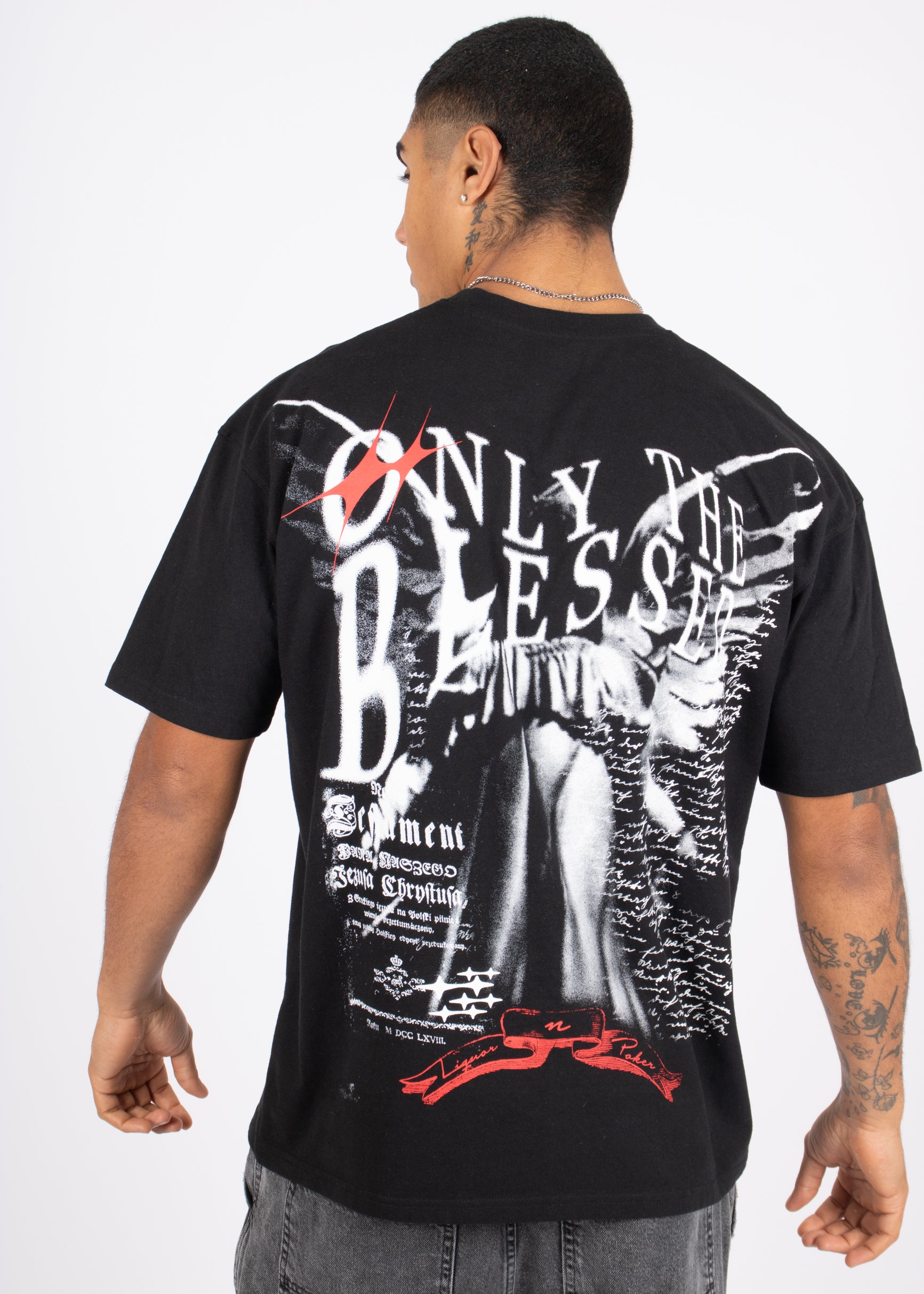 only-the-blessed-cross-tshirt