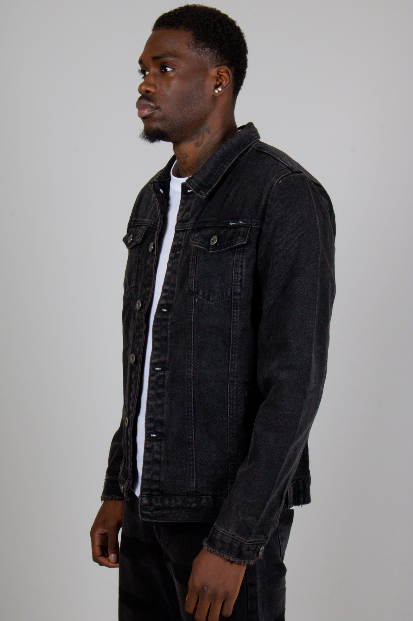 Norton Washed Black Classic Denim Jacket