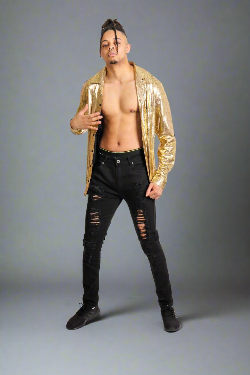 Gold Metallic Party Shirt