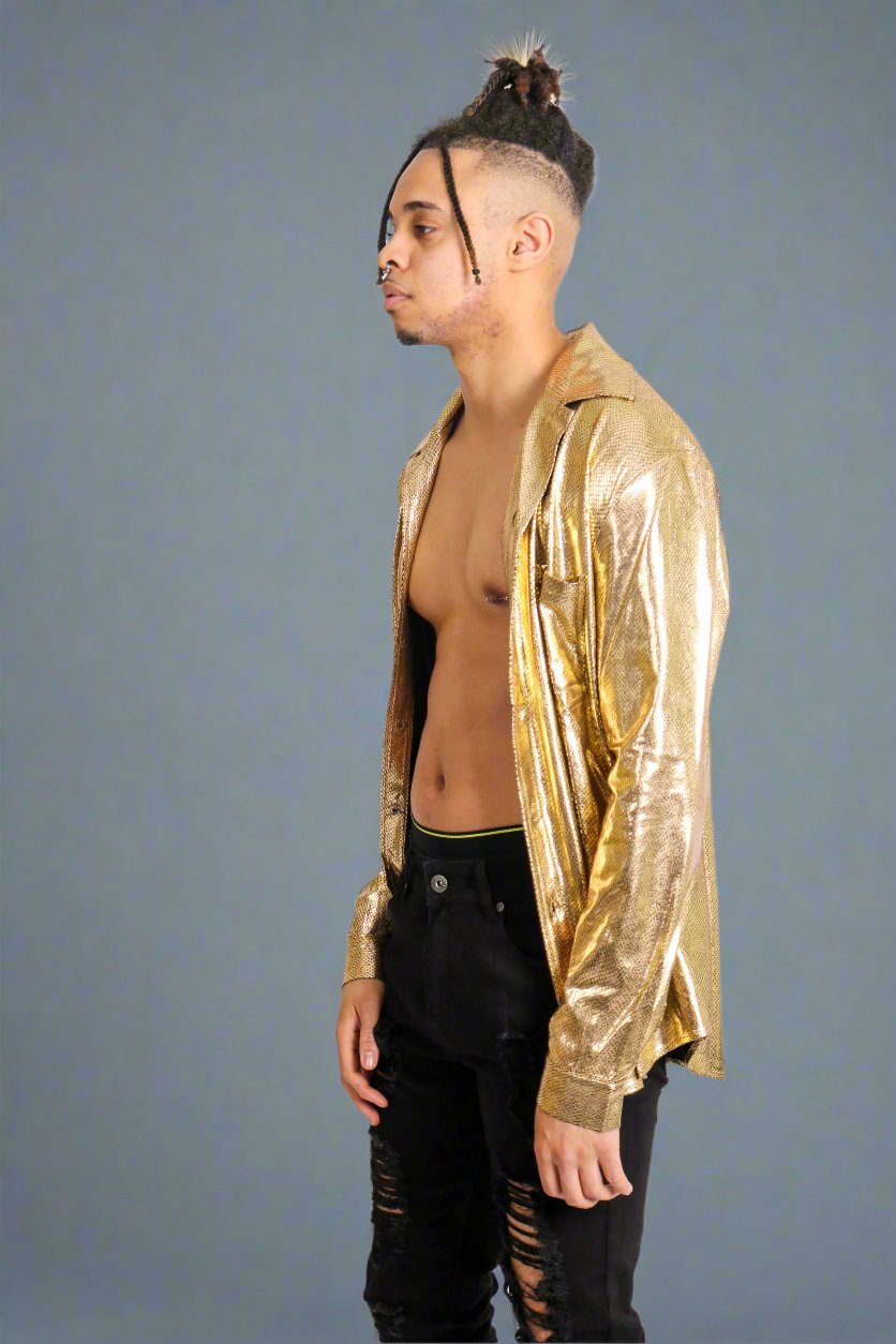 Gold Metallic Party Shirt