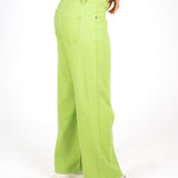 FAE Lime Green Low-Rise Slouchy Jeans