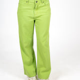 FAE Lime Green Low-Rise Slouchy Jeans