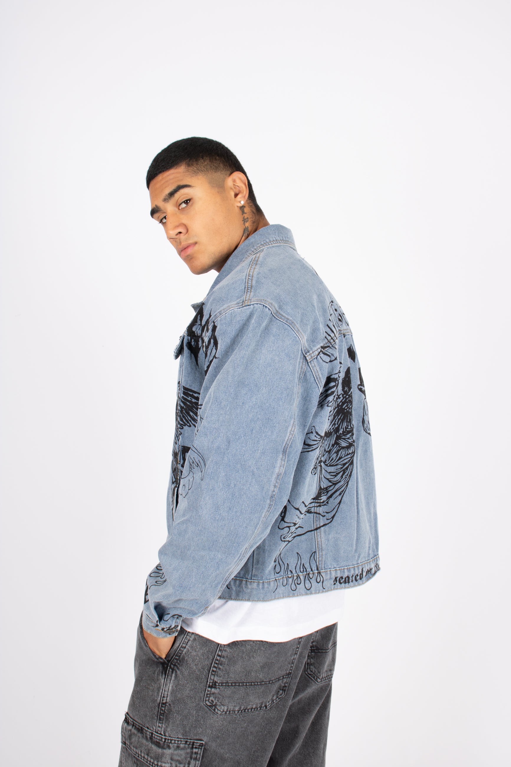 only-the-blessed-printed-denim-jacket