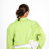 FAE Lime Green Boxy Denim Jacket