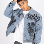 only-the-blessed-printed-denim-jacket