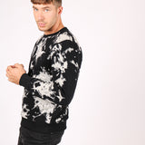 Black Tie-Dye Jumper