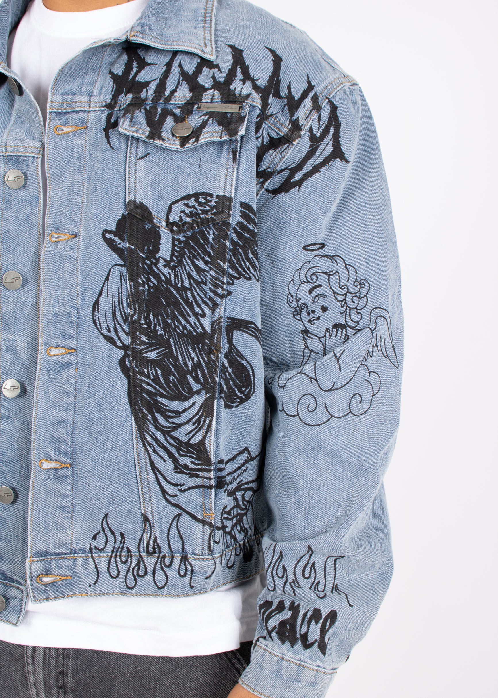 only-the-blessed-printed-denim-jacket