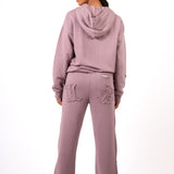 Mauve All Over 'LNP' Motif Straight Leg Joggers