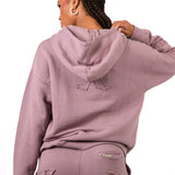 Mauve All Over 'LNP' Motif Hoodie