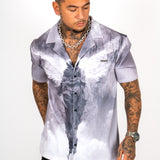 Plissé Angel Print Shirt