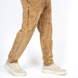 Brown Acid Wash Relaxed Corduroy Trouser