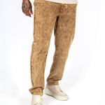 Brown Acid Wash Relaxed Corduroy Trouser