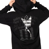 Black Printed 'The Blessed 01' Motif Hoodie