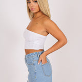 Anais Glitzy Glam Denim Mini Skirt In Vintage Stonewash