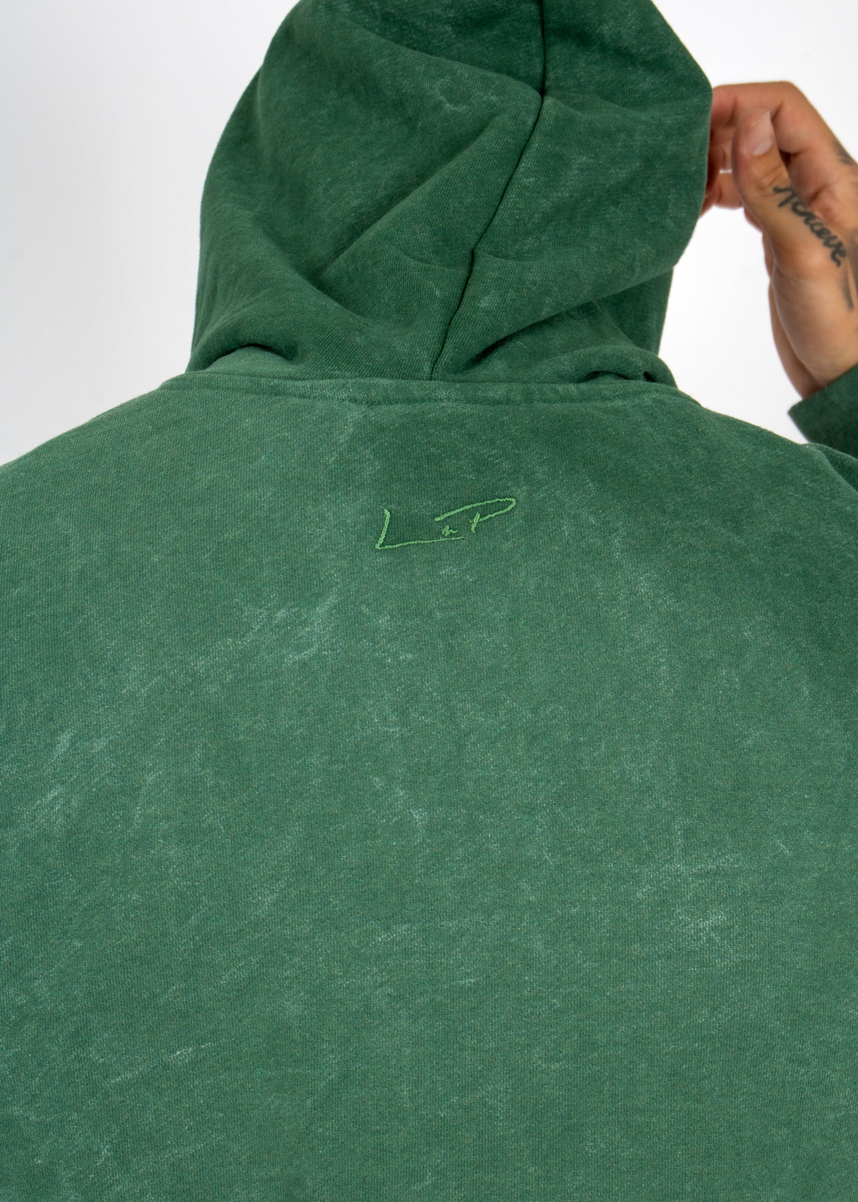 Acid Forest Green Recycled Essential Hoodie