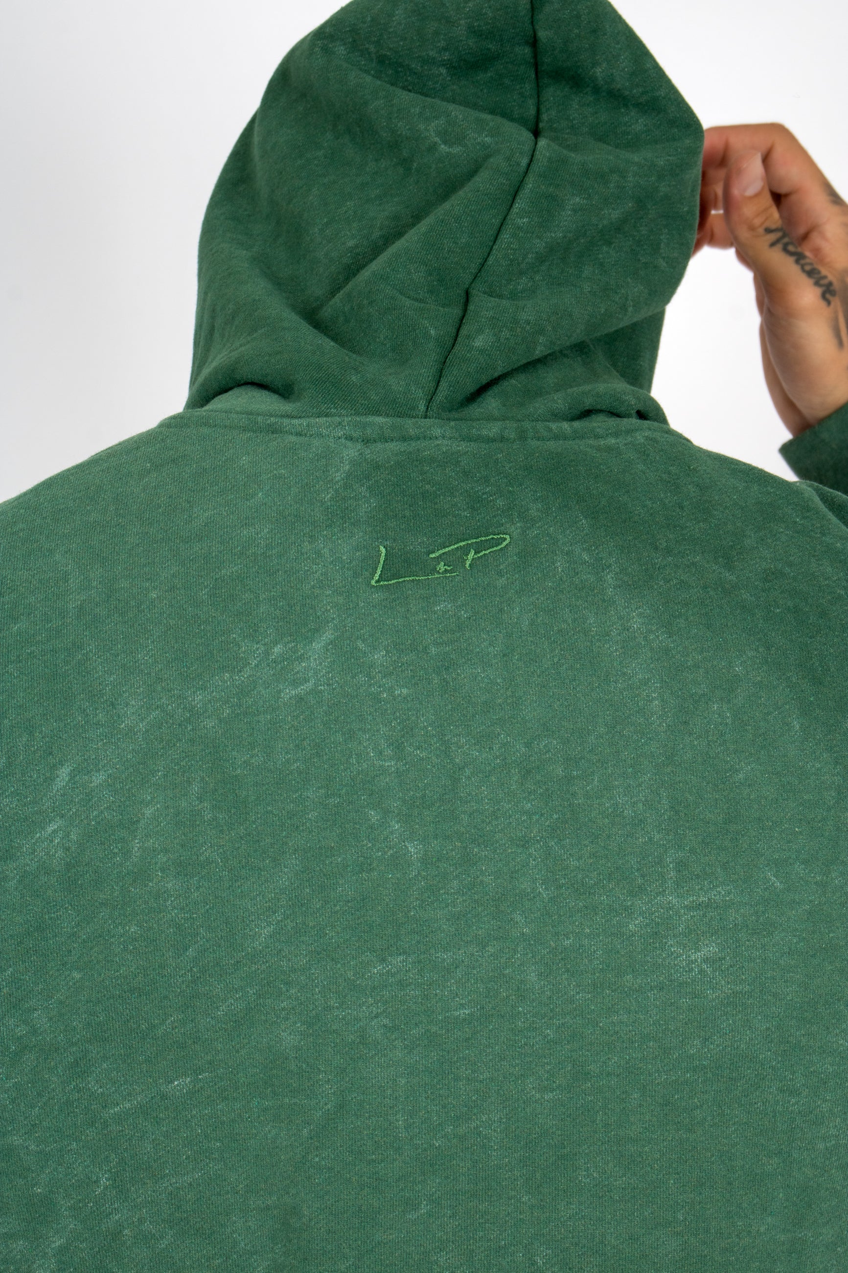 Acid Forest Green Recycled Essential Hoodie