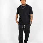 Acid Black Recycled Relaxed Straight Leg Jogger