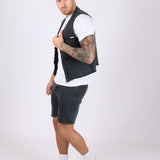 Washed Black Denim Gilet Vest