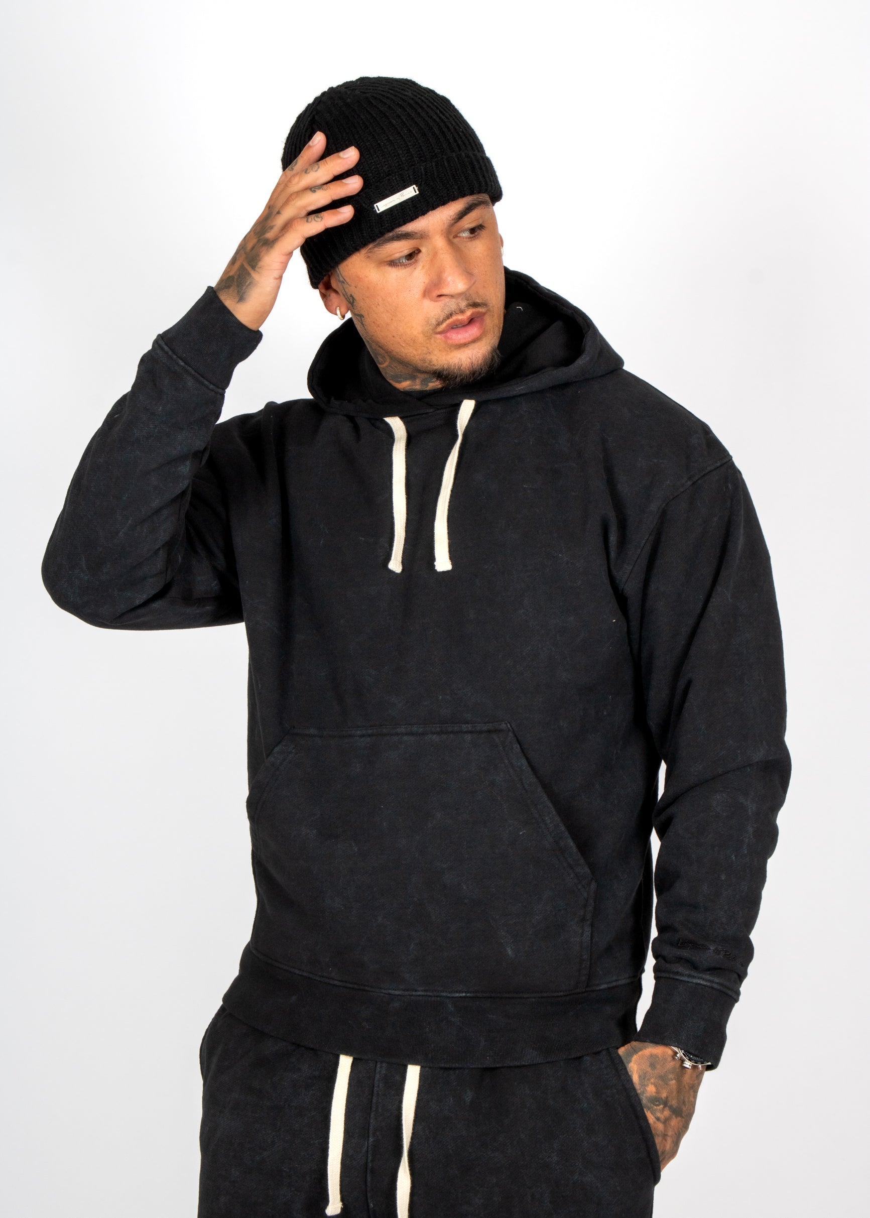 Acid Black Recycled Essential Hoodie