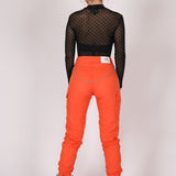 Orange Cargo Trouser With Chains