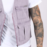 Lilac Denim Gilet Vest