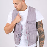 Lilac Denim Gilet Vest