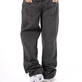 Grey Washed Rapture Rip & Repair Baggy Fit Jeans