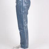 FAE Silver Metallic Straight Leg Jeans